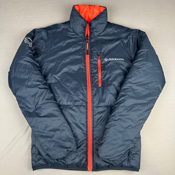 Databricks Jackets & Blazers - Databricks Reversible Puffer Jacket Mens Navy Blue Orange Insulated Full Zip L